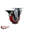 Service Caster 3.5'' Red Poly Wheel Swivel Top Plate Caster Posi Brake SCC-20S3514-PPUB-RED-PLB - alternate 2